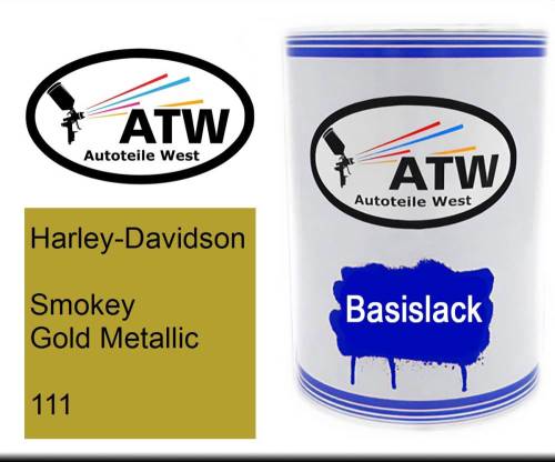 Harley-Davidson, Smokey Gold Metallic, 111: 500ml Lackdose, von ATW Autoteile West.